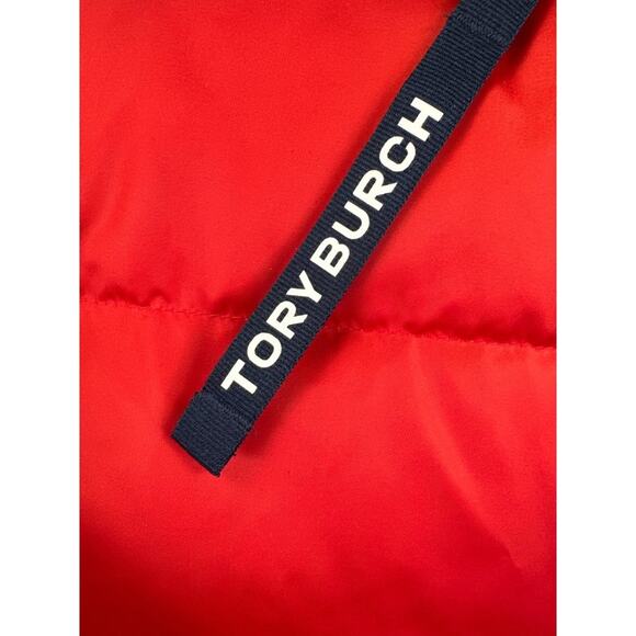 TORY BURCH - Reversible Color-block Quilted Shell Jacket In Blue and Red - Picture 4 of 7